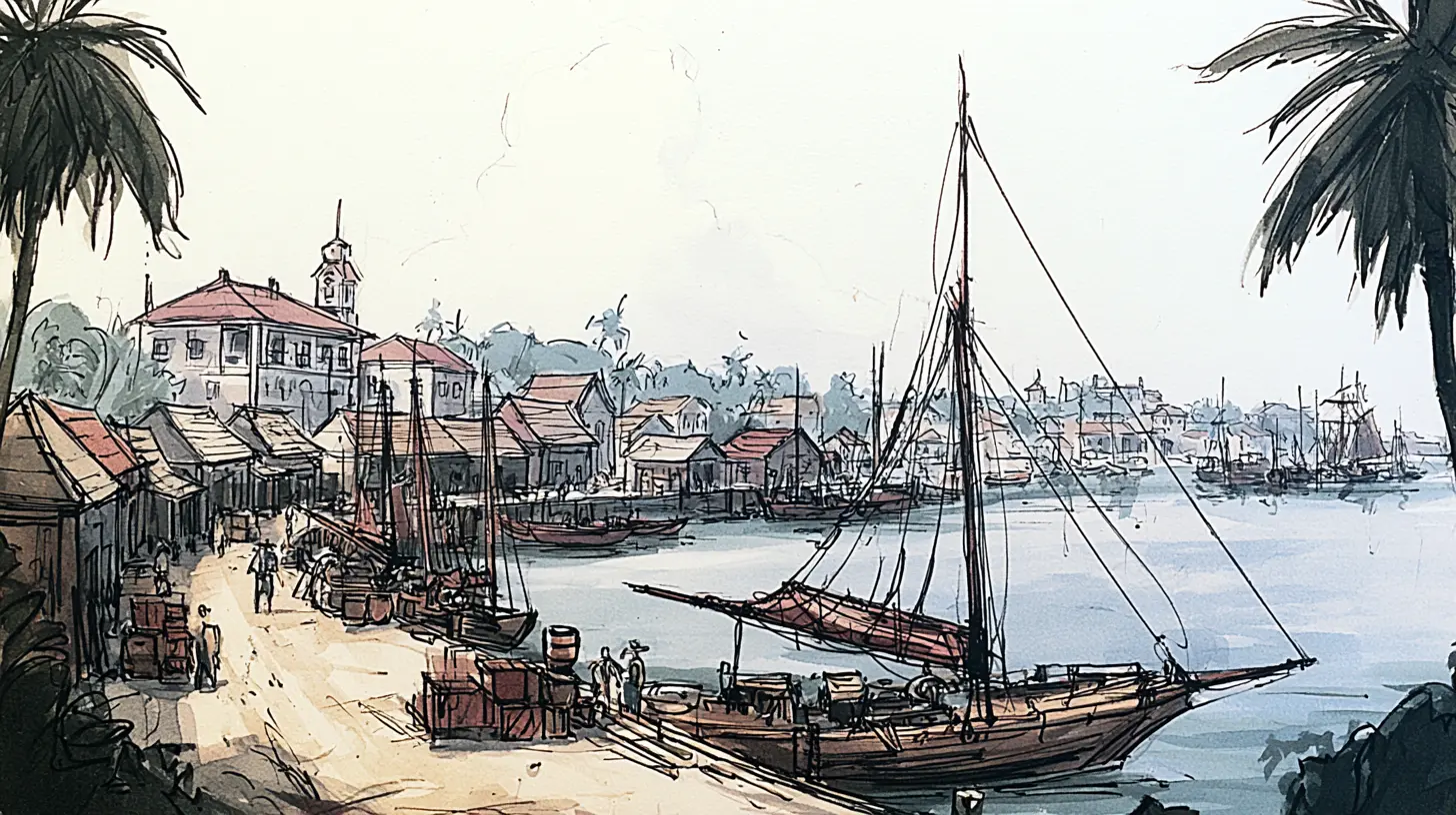 Le port de Nassau aux Bahamas dans les années 1920